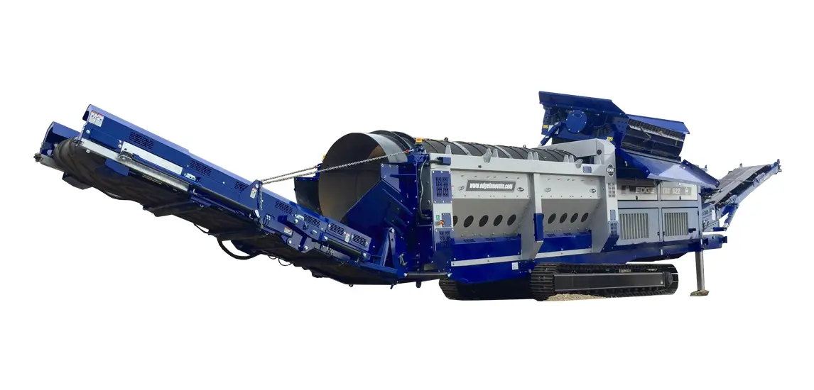 EDGE TRT622 Track Trommel with radial conveyor extended